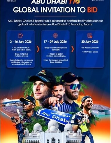 GLOBAL TEAM INVITATION-TO-BID OPENS ON 3 JULY AS ABU DHABI T10 FRANCHISE PROCUREMENT ENTERS LANDMARK PHASE